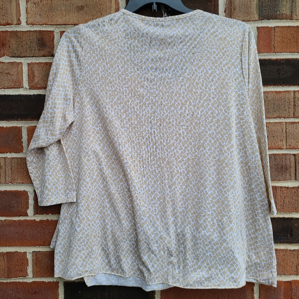 Rafaella Animal Print Ruffle Top - Picture 6 of 9